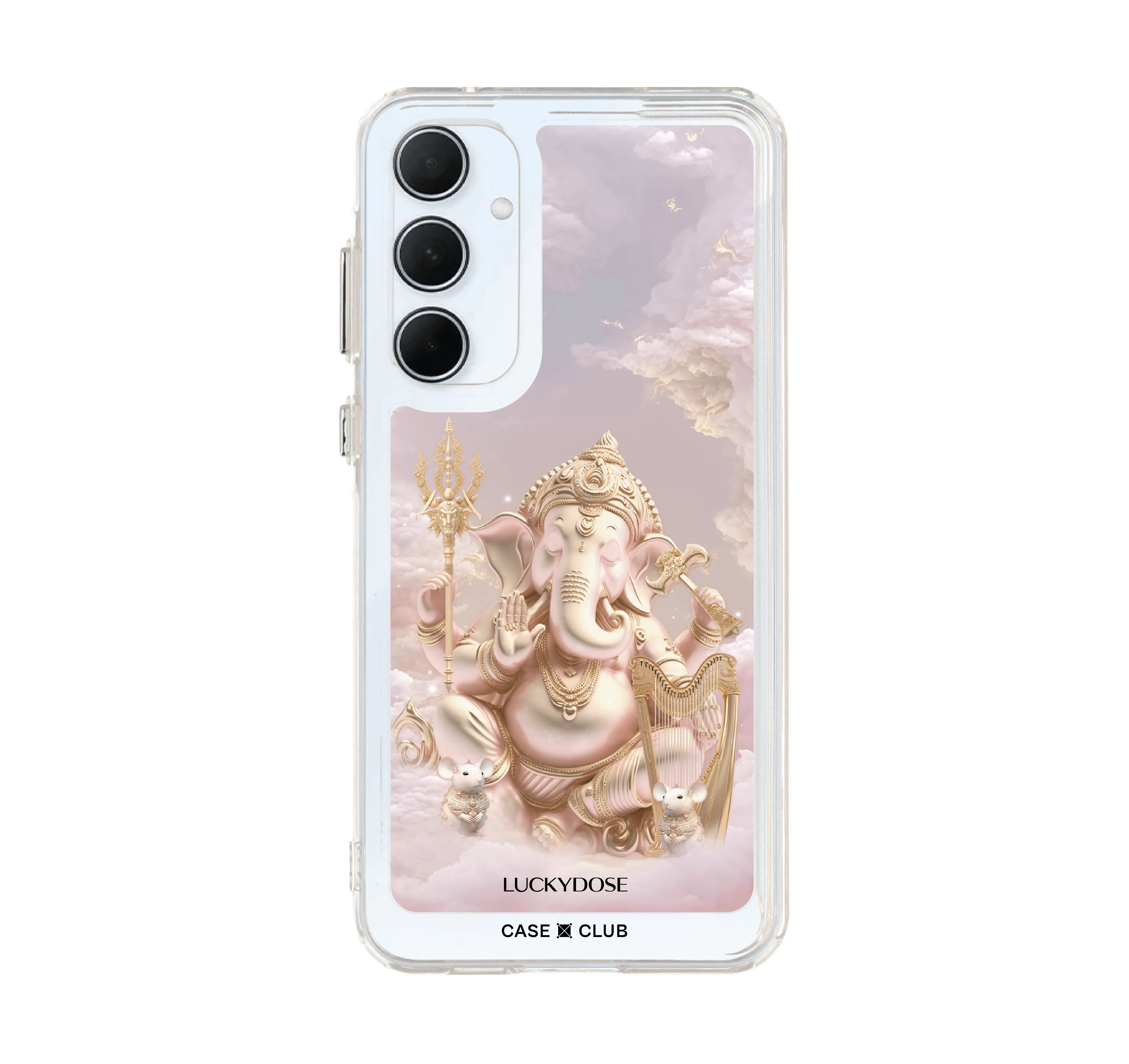 samsung galaxy a55 clear case luckydose ganesha ganapati